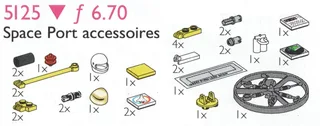 LEGO 5125-1 Spaceport Accessories — 36 pieces, released 1995
