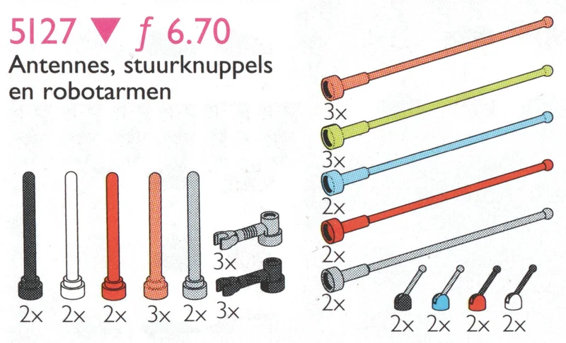Antennas and Control Sticks - LEGO Set 5127-1 - 1995