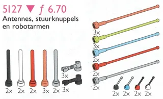 LEGO 5127-1 Antennas and Control Sticks — 37 pieces, released 1995