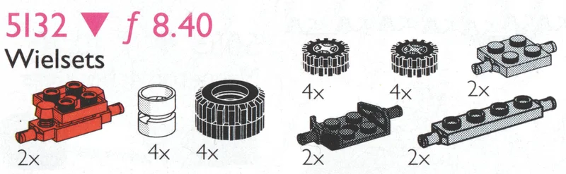 Wheels, Bearings and Suspension - LEGO Set 5132-1 - 1995