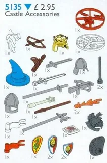 LEGO 5135-1 Castle Accessories — 34 pieces, released 1995