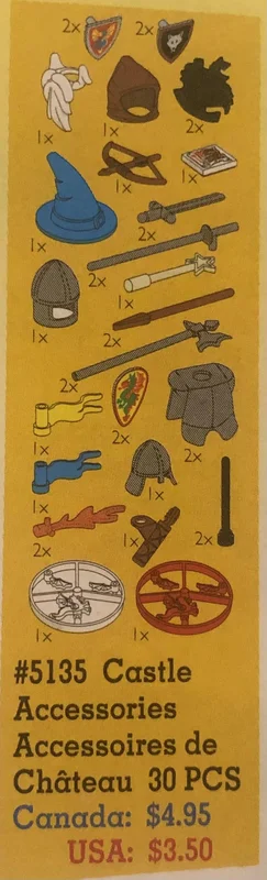 Castle Accessories - LEGO Set 5135-2 - 1996