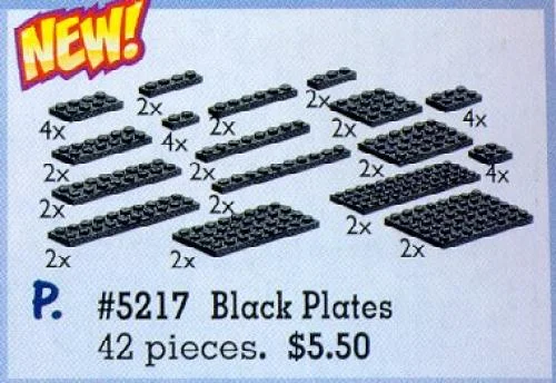 Black Plates Assorted - LEGO Set 5217-1 - 1999