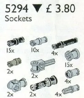 LEGO 5294-1 Toggle Joints & Connectors / Pegs, Bushings, & Couplers — 60 pieces, released 1998