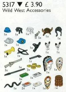 LEGO 5317-1 Wild West Accessories — 48 pieces, released 1999
