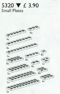 LEGO 5320-1 Plates, Small — 66 pieces, released 1999