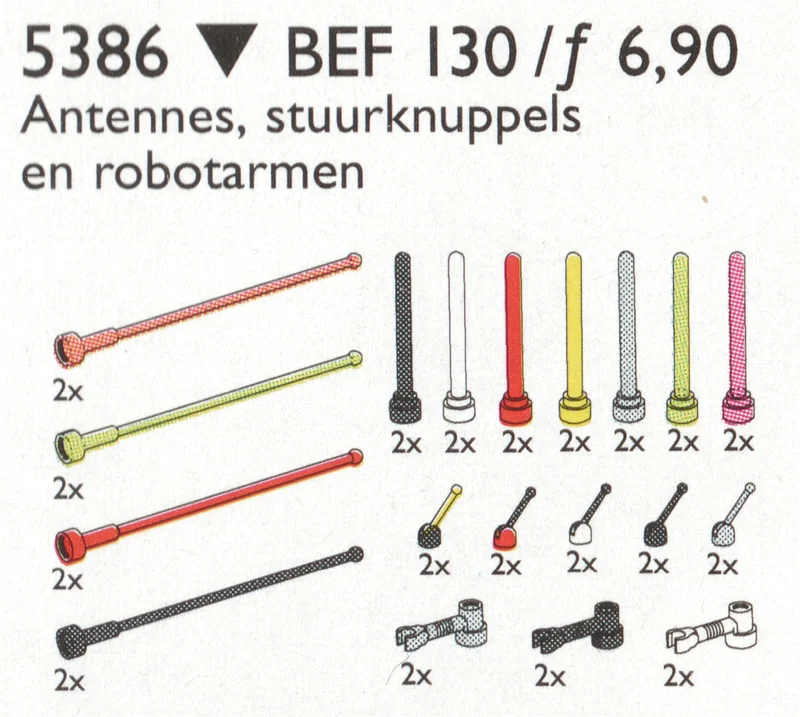 Antennas and Control Sticks - LEGO Set 5386-1 - 1998