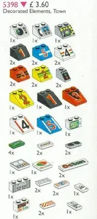 LEGO 5398-1 Decorated Elements — 43 pieces, Service Packs theme