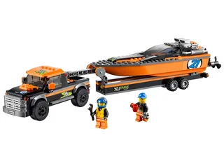 LEGO 60085-1 4x4 with Powerboat — 302 pieces, released 2015