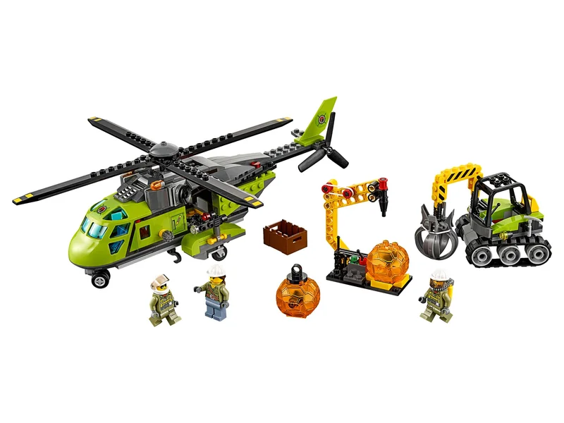 Volcano Supply Helicopter - LEGO Set 60123-1 - 2016