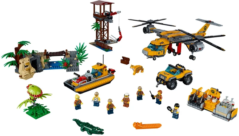 Jungle Air Drop Helicopter - LEGO Set 60162-1 - 2017