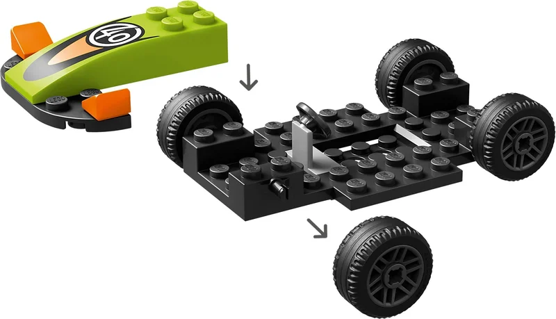 Green Race Car - View 4