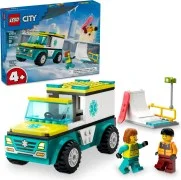 Emergency Ambulance and Snowboarder - View 2