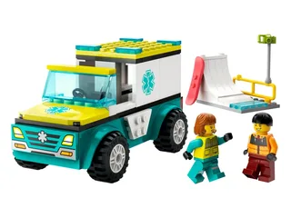 LEGO 60403-1 Emergency Ambulance and Snowboarder — 79 pieces, City theme