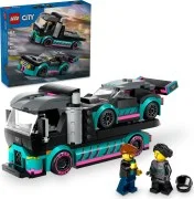 Race Car and Car Carrier Truck - View 2