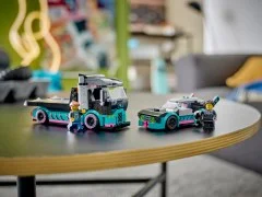 Race Car and Car Carrier Truck - View 3
