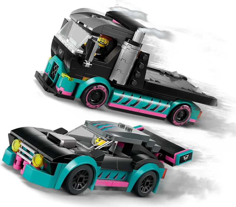 Race Car and Car Carrier Truck - View 5
