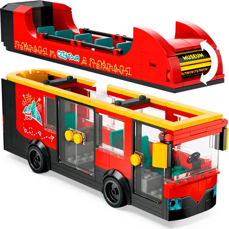 Red Double-Decker Sightseeing Bus - View 3