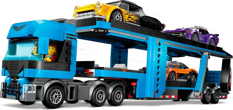 Car Transporter Truck with Sports Cars - View 2