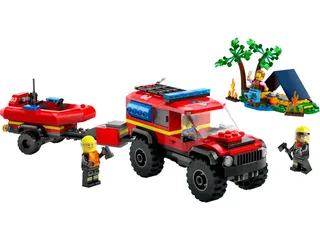 LEGO 60412-1 4x4 Fire Engine with Rescue Boat — 302 pieces, City theme