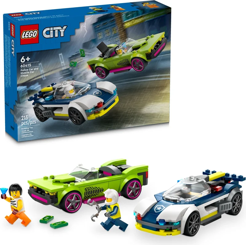 Police Car and Muscle Car Chase - View 2
