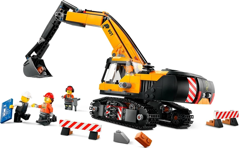 Yellow Construction Excavator - View 2