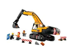 Yellow Construction Excavator - View 2