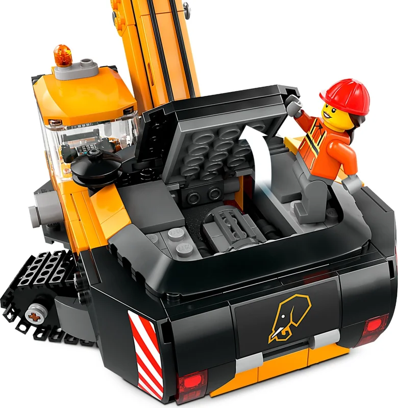 Yellow Construction Excavator - View 4