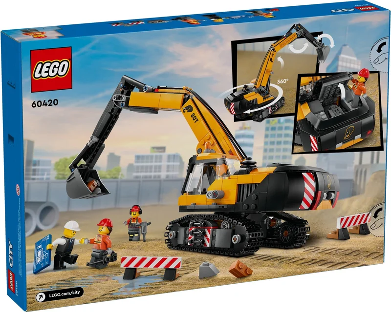 Yellow Construction Excavator - View 6