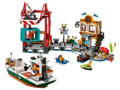 Seaside Harbor with Cargo Ship - View 2