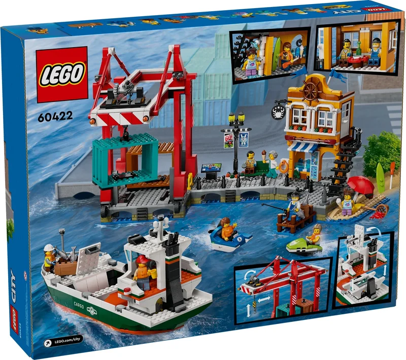 Seaside Harbor with Cargo Ship - View 7