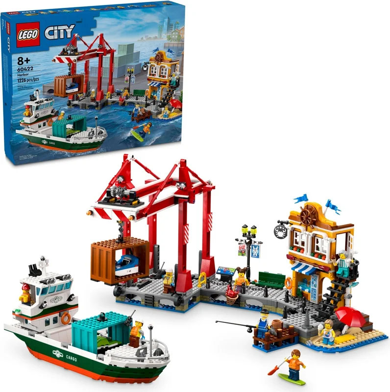 Seaside Harbor with Cargo Ship - View 8