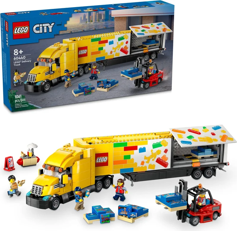 Yellow Delivery Truck - View 3