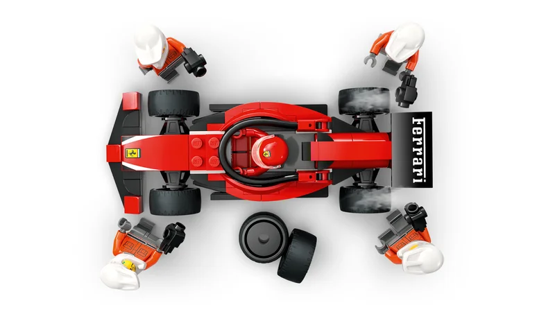 F1 Pit Stop & Pit Crew with Ferrari Car - View 4
