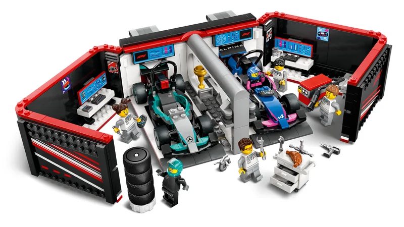 F1 Garage & Mercedes-AMG & Alpine Cars - View 3