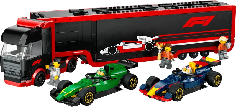 LEGO 60445-1 F1 Truck with RB20 & AMR24 F1 Cars — 1086 pieces, City theme