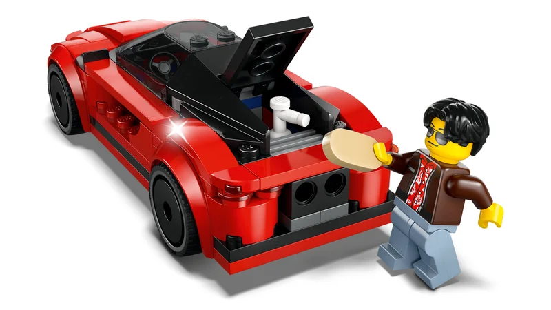 Red Sports Car - View 3