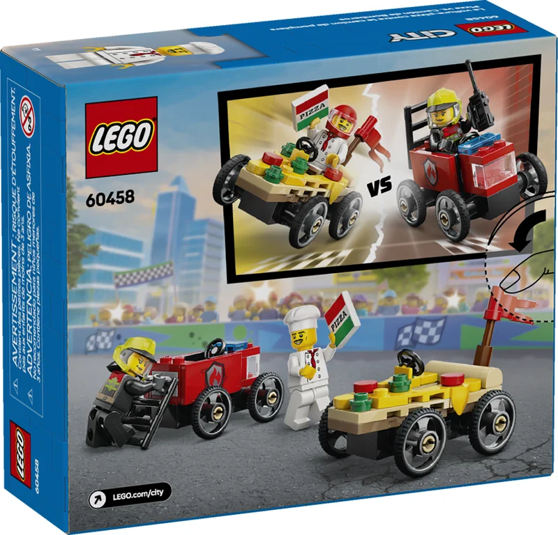 Pizza vs. Fire Truck Race Car Pack - View 9