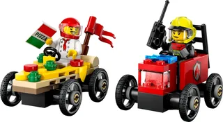 LEGO 60458-1 Pizza vs. Fire Truck Race Car Pack — 70 pieces, City theme