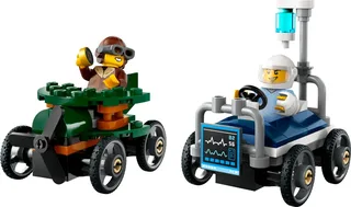 LEGO 60459-1 Airplane vs. Hospital Bed Race Car Pack — 70 pieces, City theme