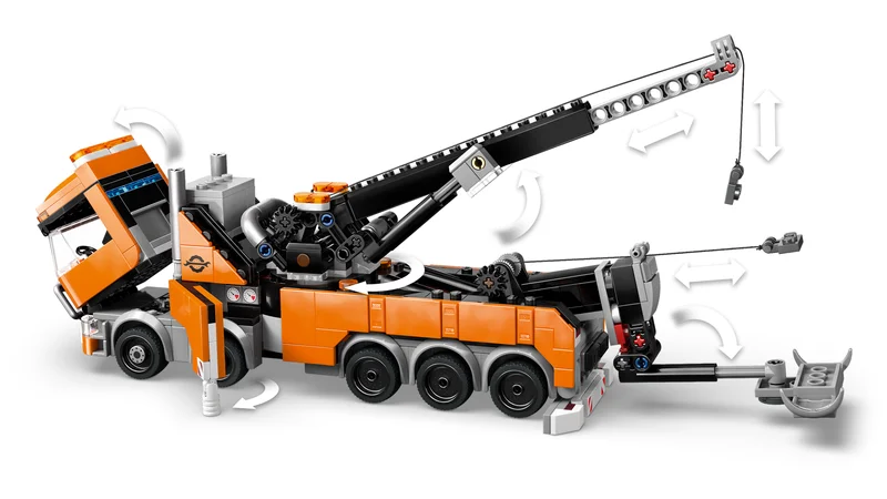 Heavy-Duty Recovery Tow Truck with Crane - View 2
