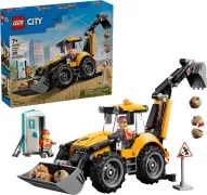 Yellow Backhoe Loader - View 3
