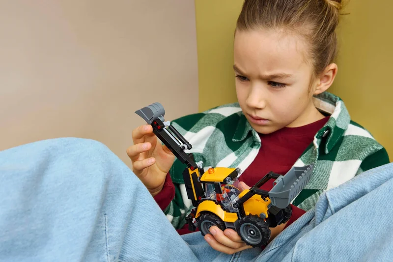 Yellow Backhoe Loader - View 6