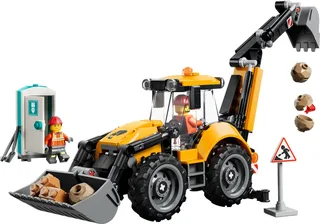 LEGO 60480-1 Yellow Backhoe Loader — 301 pieces, City theme