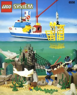 LEGO 6558-1 Shark Cage Cove — 198 pieces, Town theme