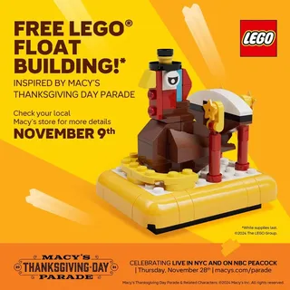 LEGO 6559432-1 Macy's Thanksgiving Float — 215 pieces, Seasonal theme