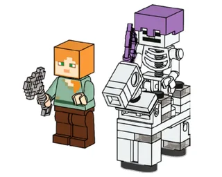 LEGO 662206-1 Alex with Skeleton and Skeleton Horse — 41 pieces, Minecraft theme