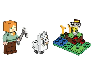 LEGO 662308-1 Alex, Baby Llama and Bee — 35 pieces, Minecraft theme