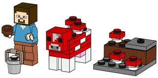 LEGO 662407-1 Steve and Mooshroom — 39 pieces, Minecraft theme