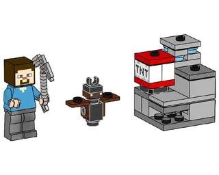 LEGO 662411-1 Steve with Bat and TNT — 37 pieces, released 2024